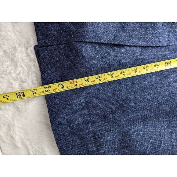 Polo Ralph Lauren Double- Breasted Linen Navy Chambray Long Blazer Coat Lightwei - Picture 8 of 10